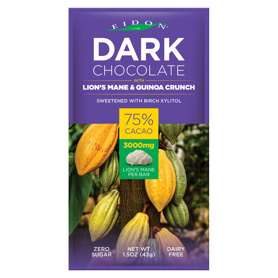 Lion's Mane & Quinoa Crunch Dark Chocolate Bar